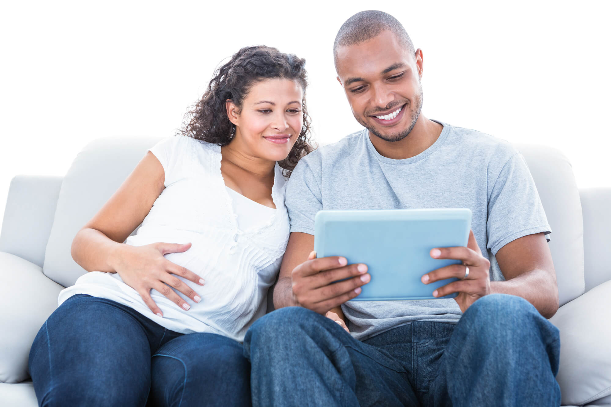 A Couple with a laptop